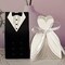 100 Pairs Wedding Party Favor Boxes Dress & Tuxedo Groom Bridal Candy Gift Box with Ribbon Wholesale Wedding Favors